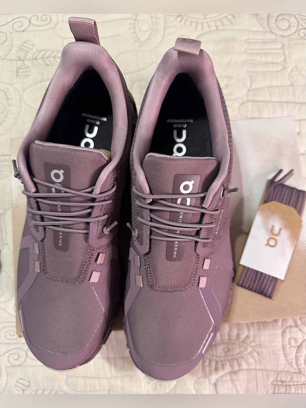 On Running Cloud 6 Waterproof Sneakers Gobi/Gobi Purple Women’s 8.5 NIB - Picture 4 of 12